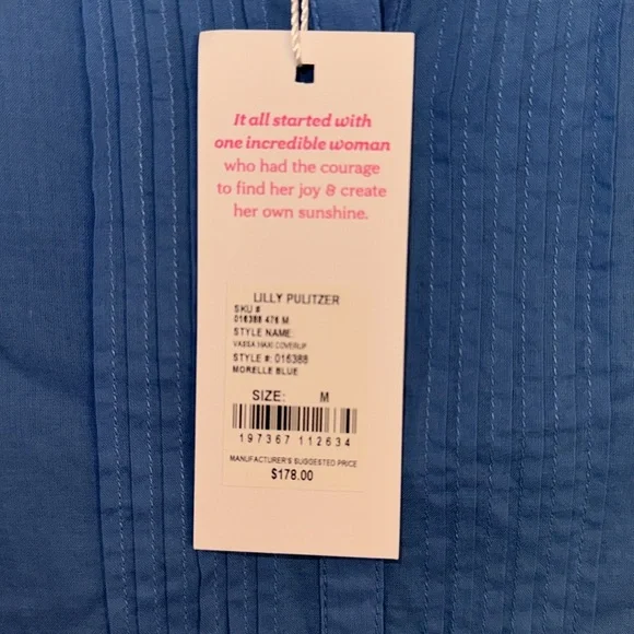 NWT Lilly Pulitzer Vassa Maxi Coverup Morelle Blue - Medium - Picture 3 of 4